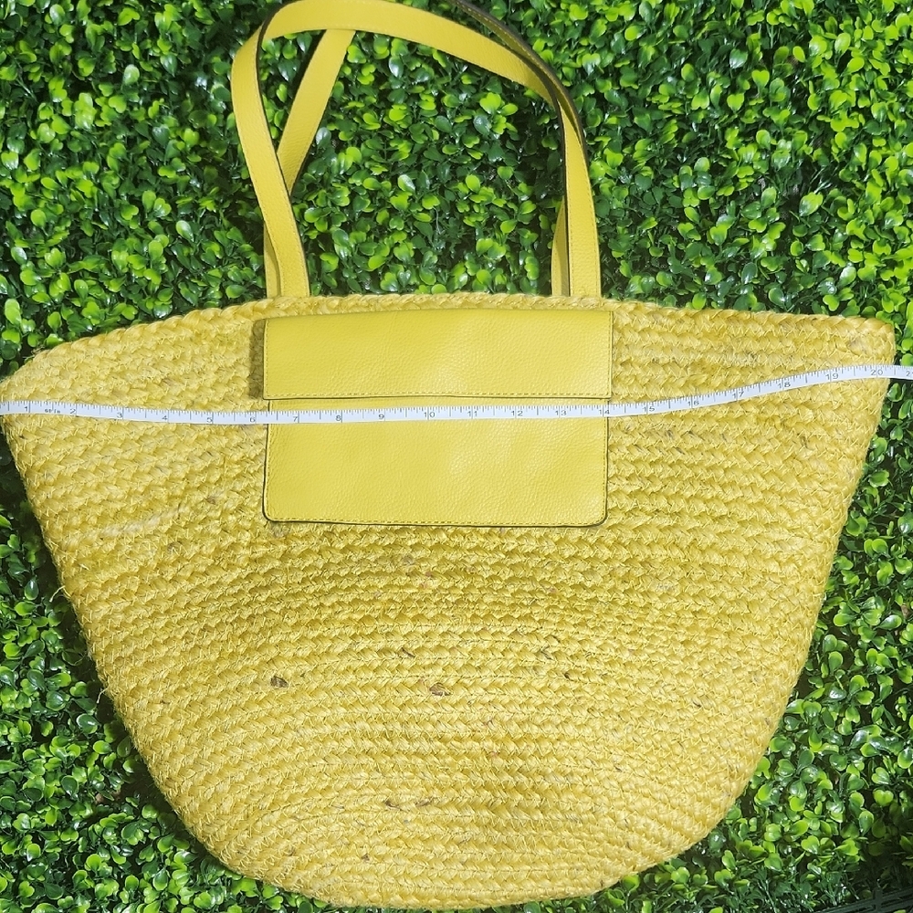 Yellow Woven Tote Bag - Picture 11 of 16